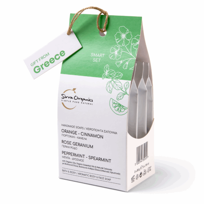 Sirra Organics | Smart Set (Πορτοκάλι-Κανέλα, Γεράνι Ρόδο, Μέντα-Δυόσμος) | 3 x 55g - Image 1