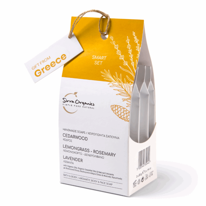 Sirra Organics | Smart Set (Κέδρος, Λεμονόχορτο-Δεντρολίβανο, Λεβάντα) | 3 x 55g - Image 1